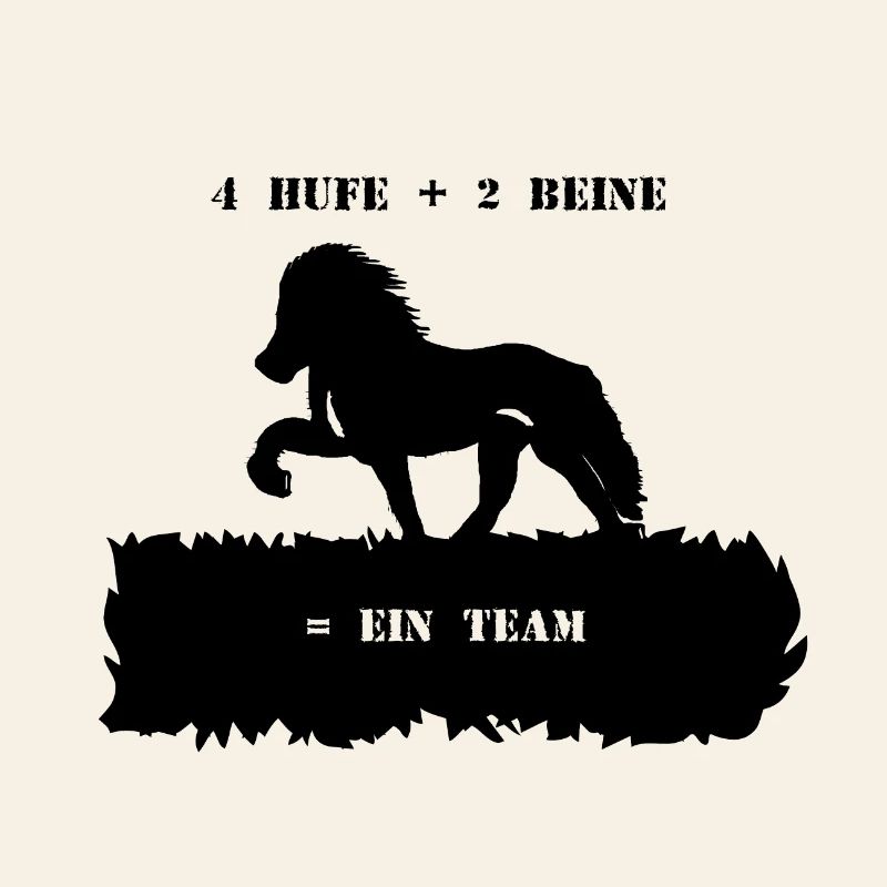 Spruch 9 mit Pferd 1 schwarz