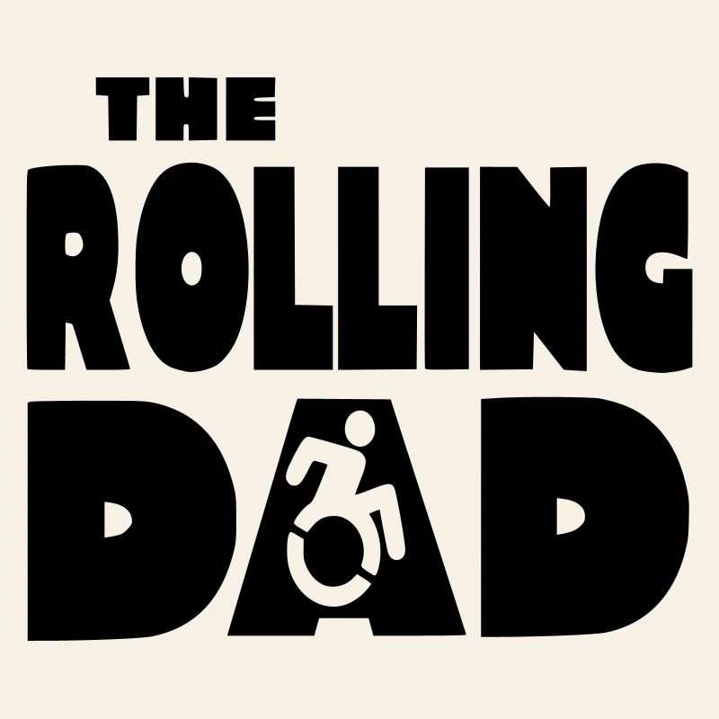 Rollender Vater im Rollstuhl *