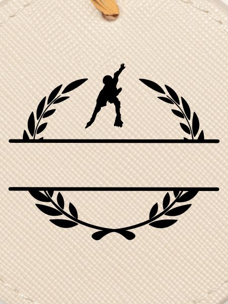 Rochen mit Lorbeerkranz-Monogramm