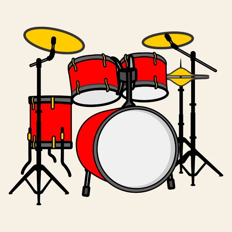 Drum kit red logo