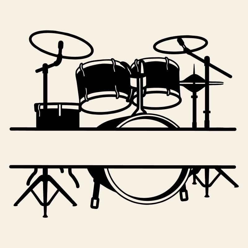Drum Kit Nom Bannière Logo