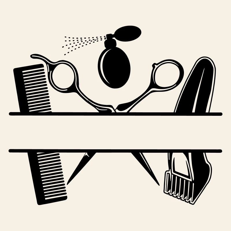 Coiffeurs attributs texte bannière