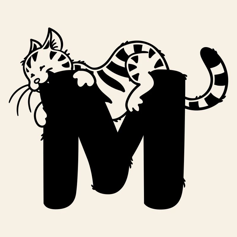 Katze Buchstabe M