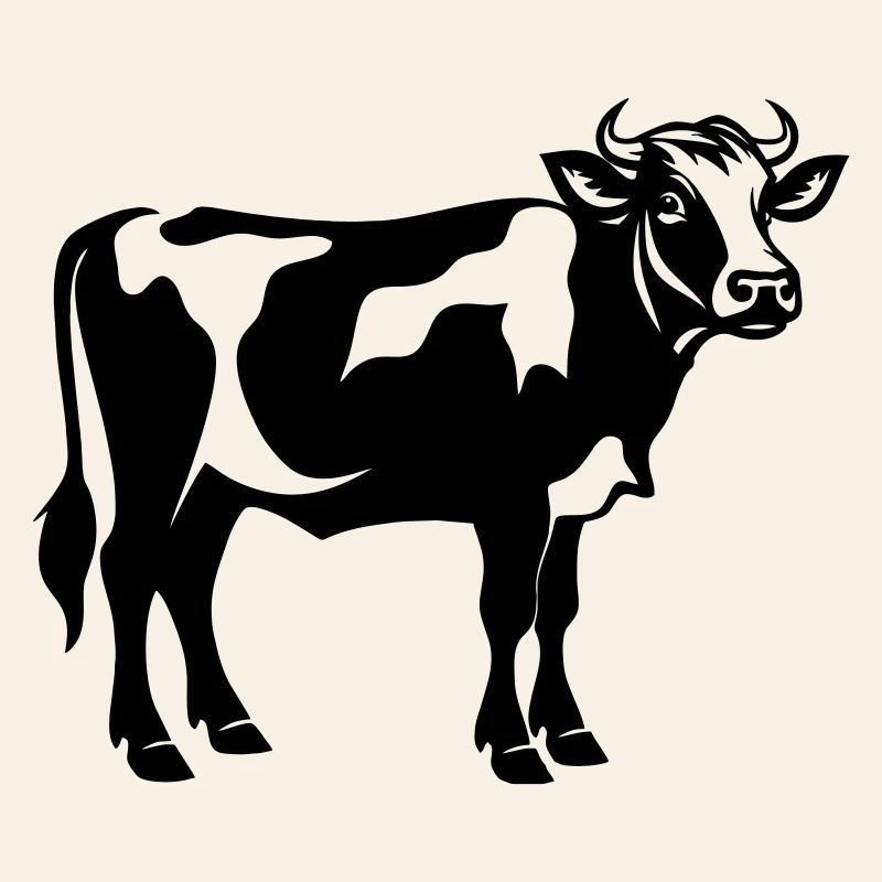 Schattenmilchkuh stehend – transparent SVG boerderi
