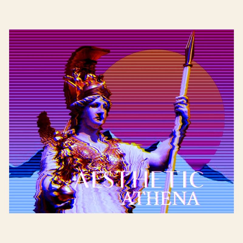 Abstract stylized goddess Athena