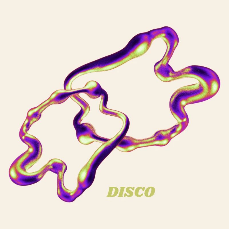 Retro Disco Blob – Neon Abstract Liquid Art