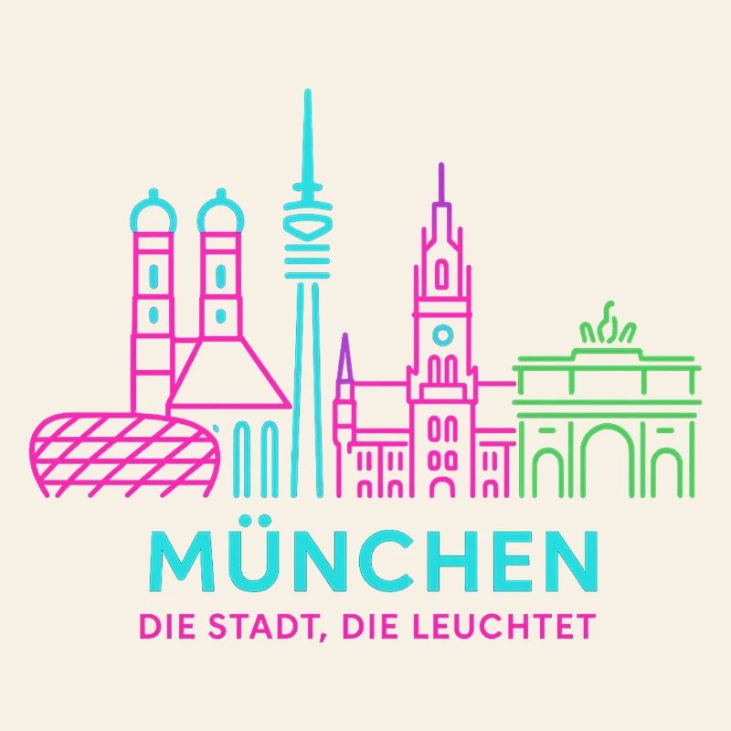 Munich Neon Skyline