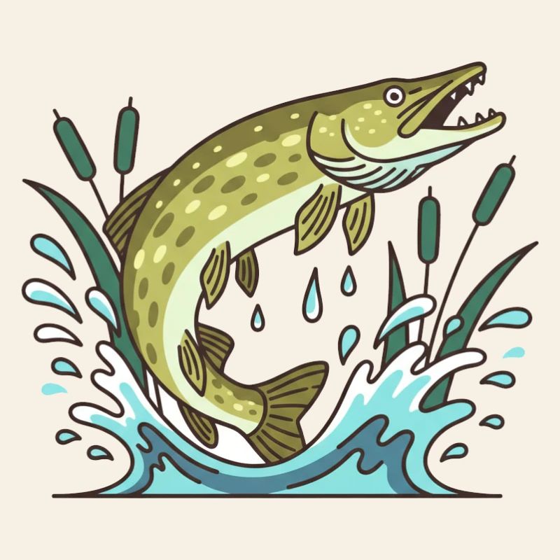 Pike fishing predatory fish