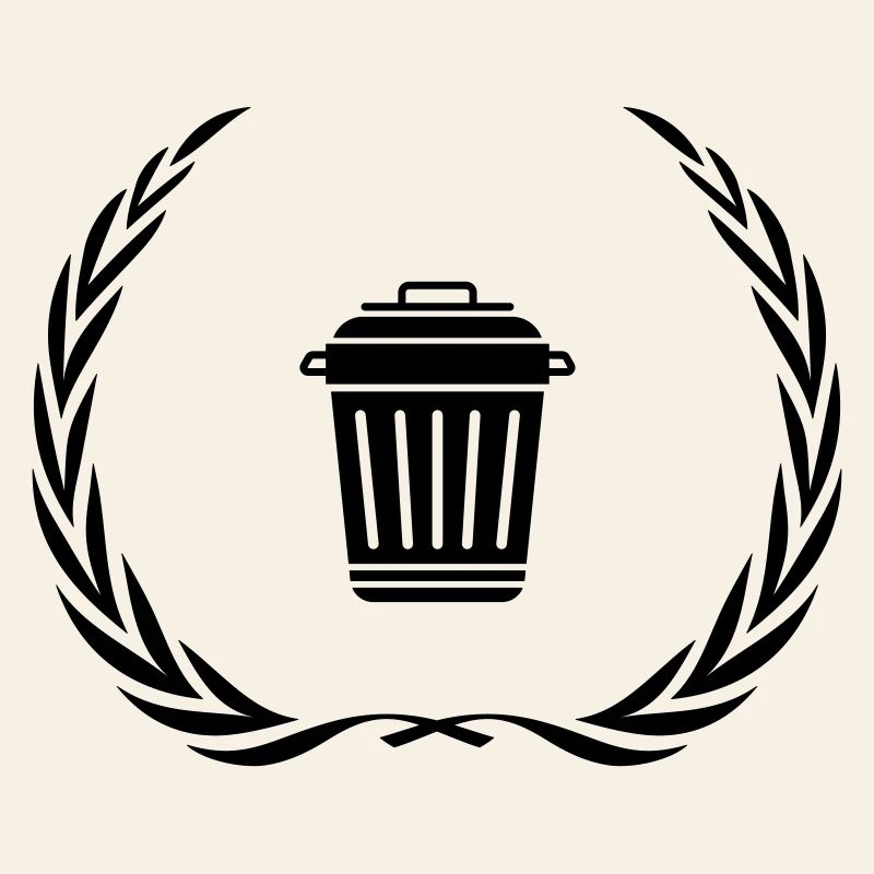 Garbage Can Symbol Wreath