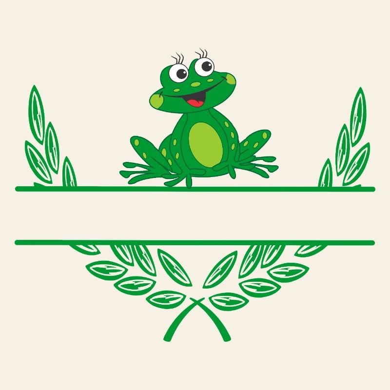 Frog Laurel Wreath with Namespace