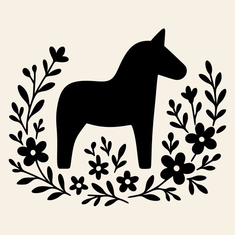 Cheval Dala – Conception d’art populaire nordique