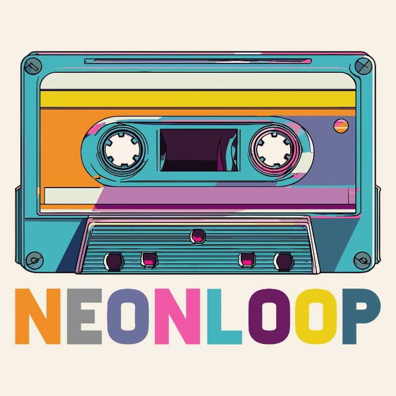 Neon Loop Kassettendesign
