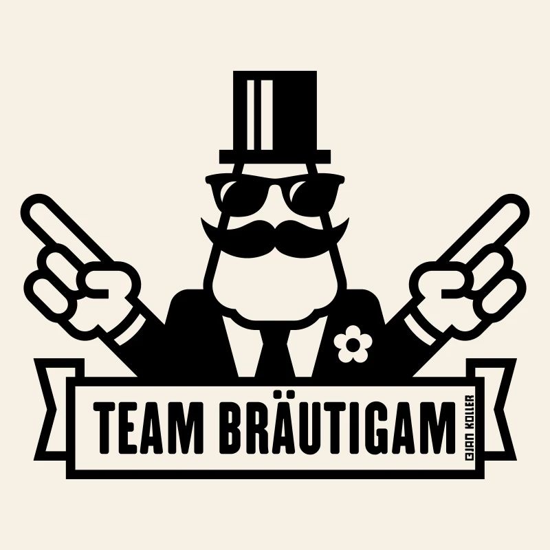 Team Bräutigam Handzeichen (Polterabend JGA / 1C)