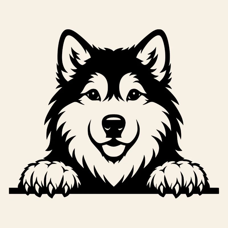 Malamute d’Alaska chiot noir