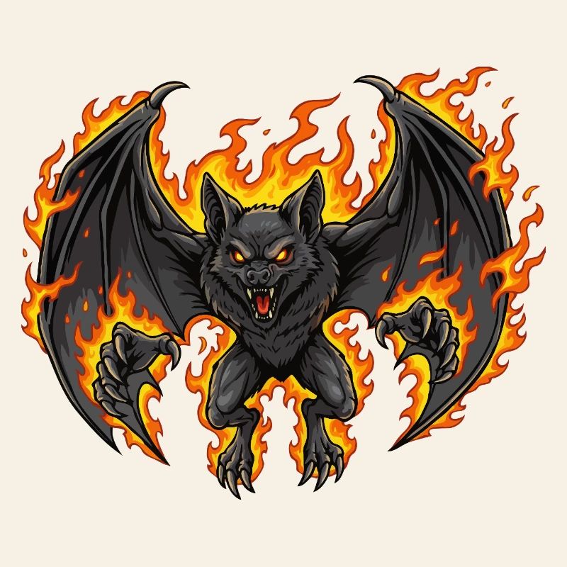 Chauve-souris en feu