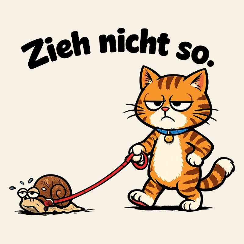 Cat frustration when pulling snails