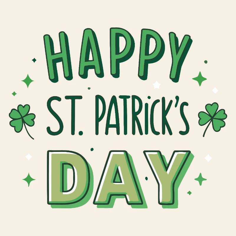 Joyeuse Saint-Patrick Graphisme Vert