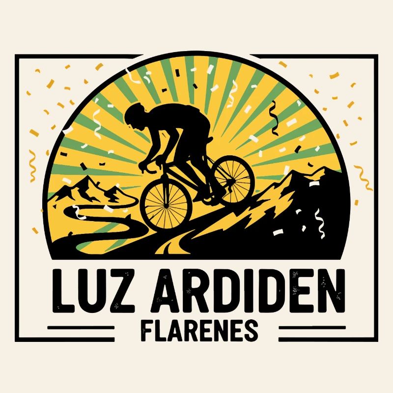 Luz Ardiden Pyrenees Cycling Switchbacks Art