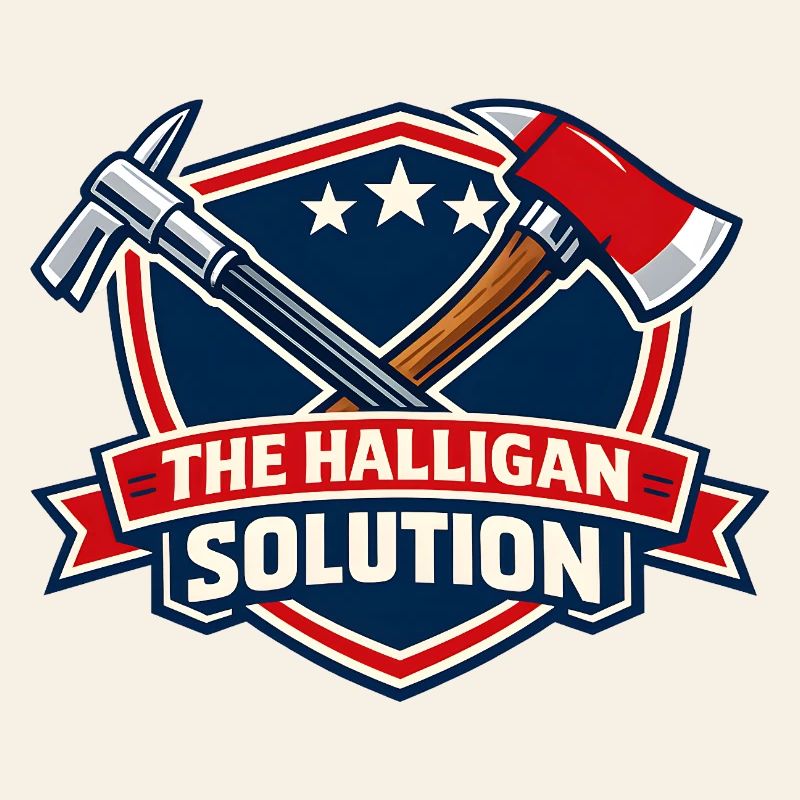 Halligan Solution Schild Grafik