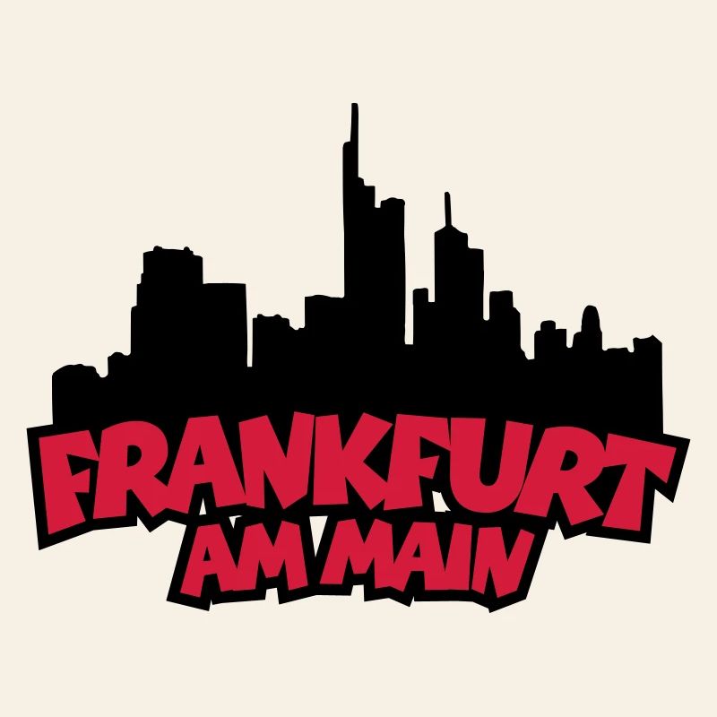 Francfort Skyline (Noir / Rouge)