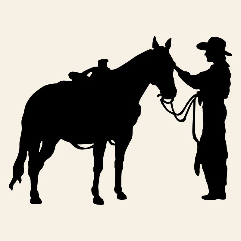 Frau mit Pferd