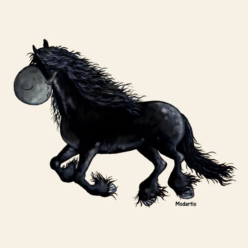 Frison noir - Frison Cheval