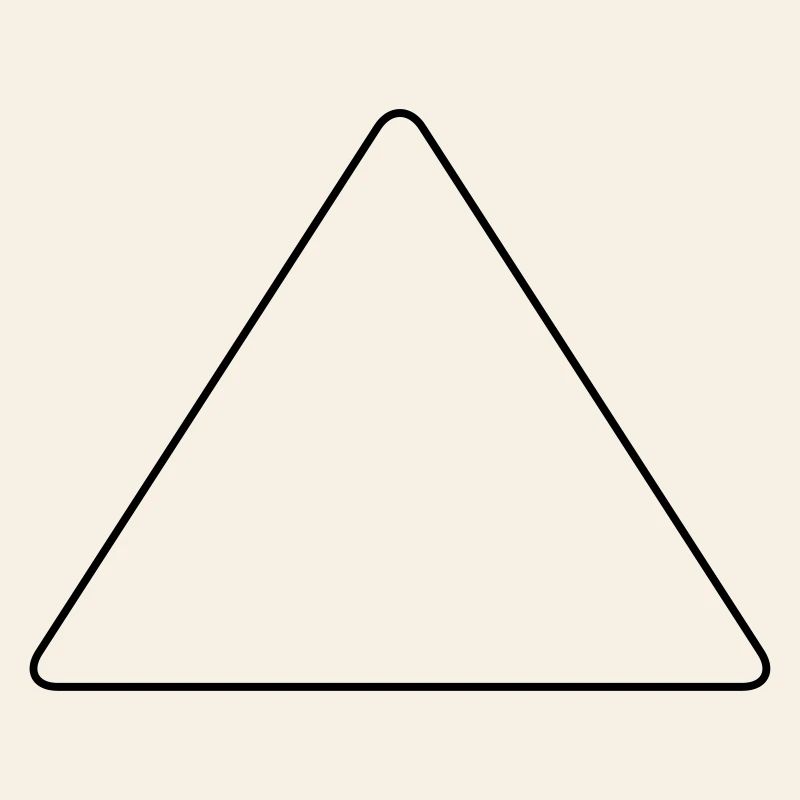 Triangle avec coins arrondis