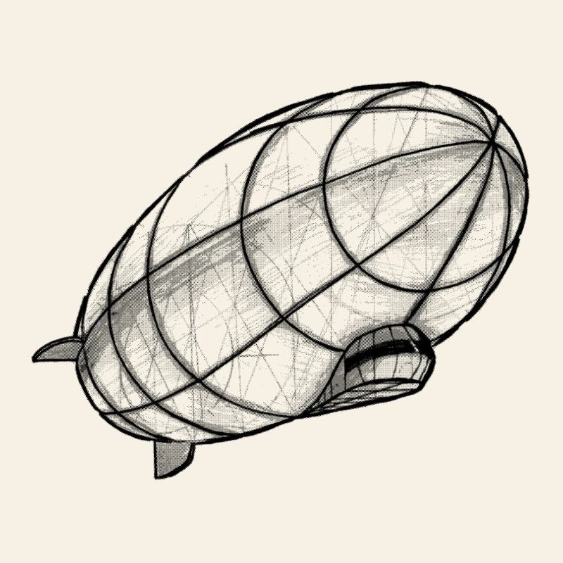 Zeppelin drawing perspective