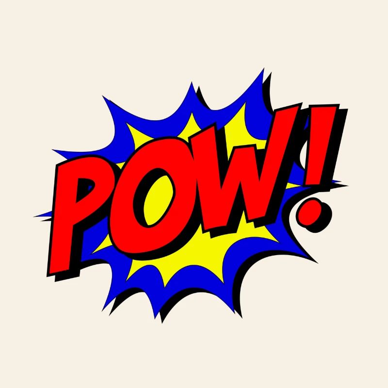 POW cartoon character speech bubble image #