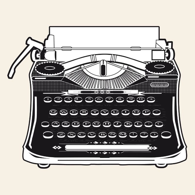 nostalgic antique typewriter in retro style