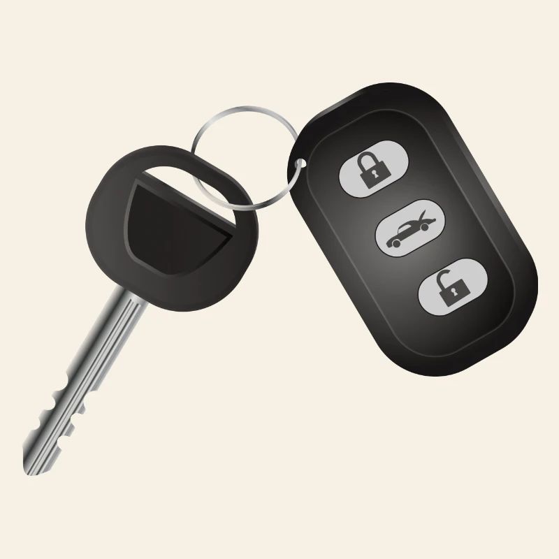 Clé de voiture unique avec télécommande radio