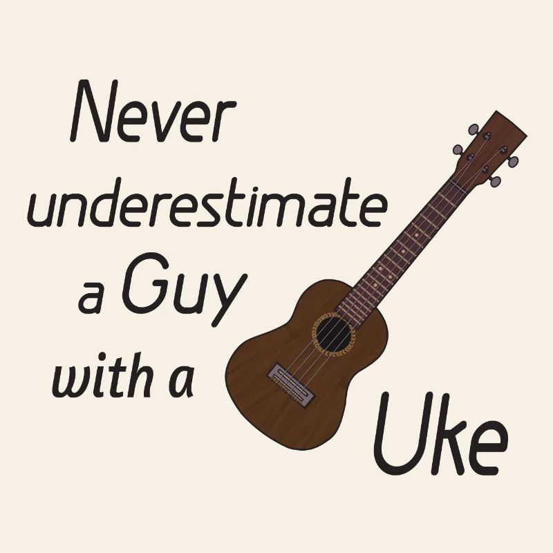 Never underestimate a guy with a Uke! schwarz