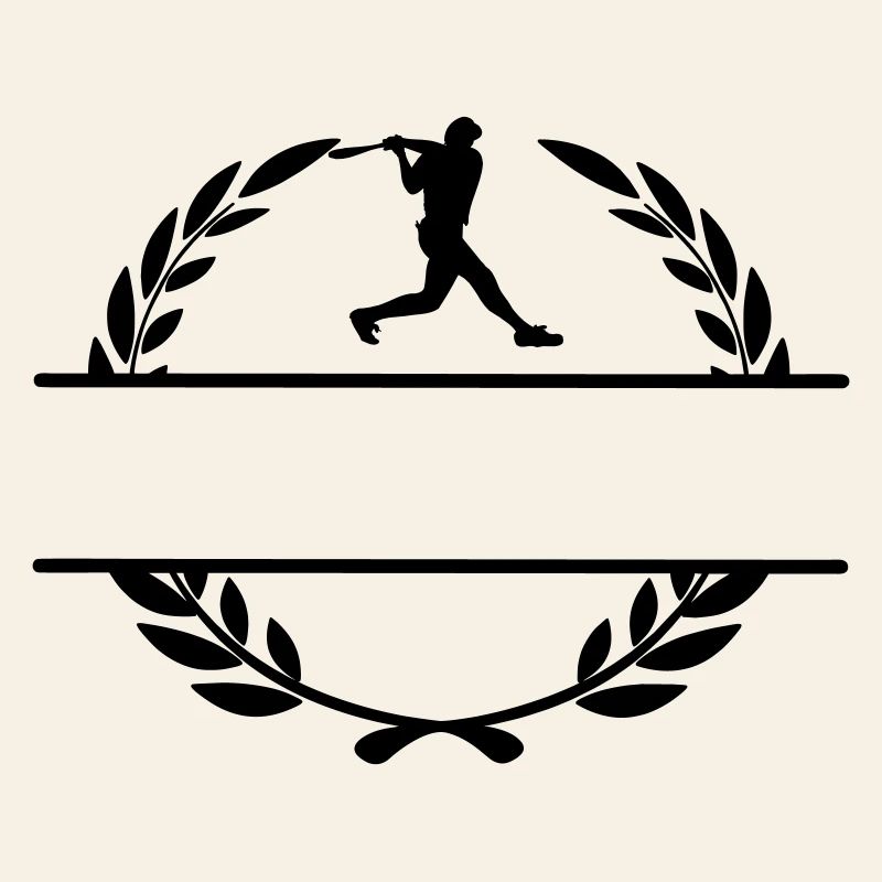 Baseball player hitter monogram