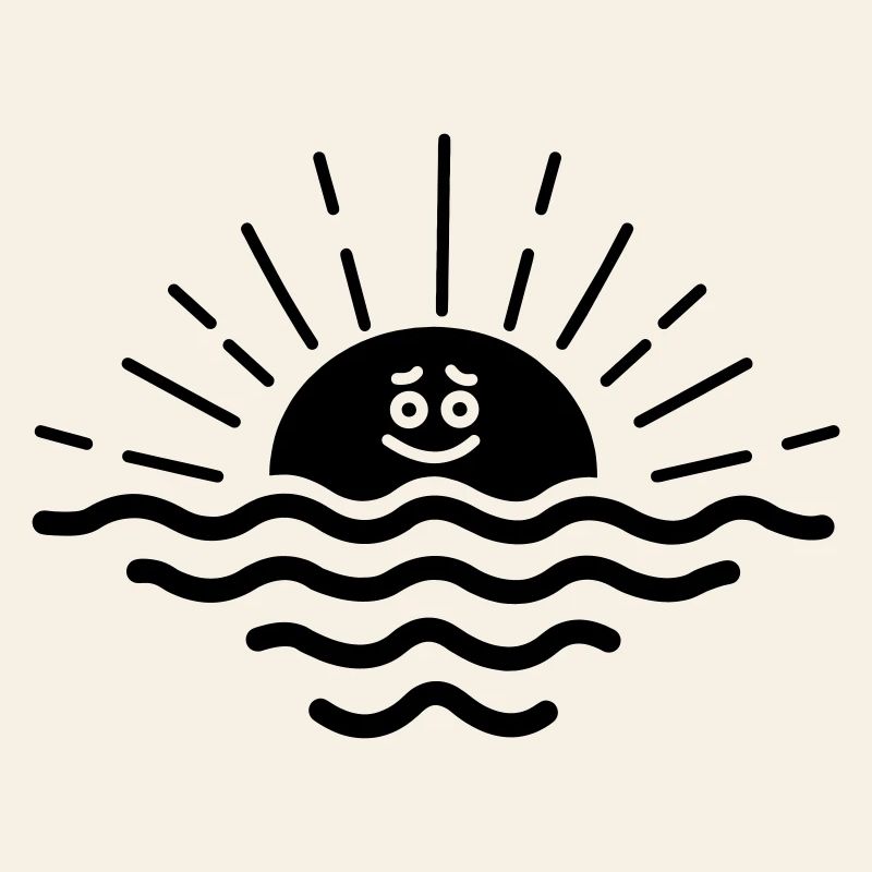 Sourire au coucher du soleil