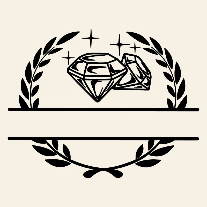 Diamant im Lorbeerkranz
