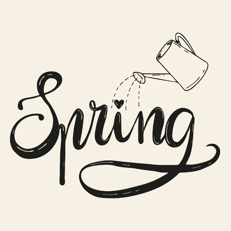 spring frühlingsbeginn garten gießen beet liebe