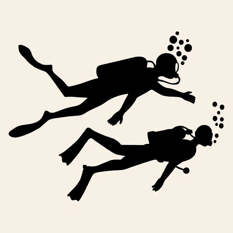 Two underwater divers