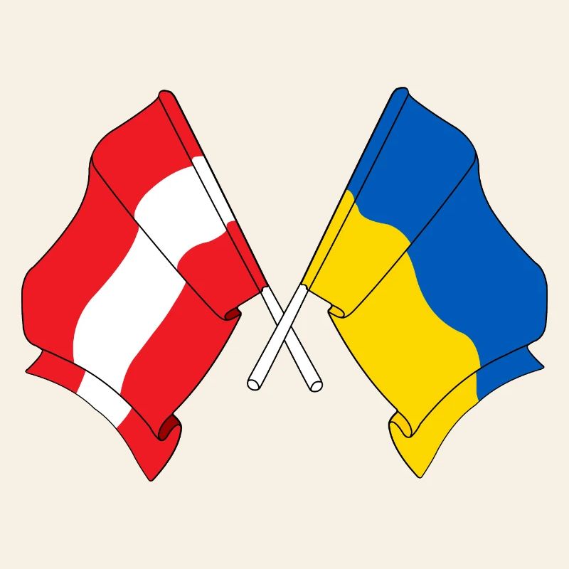 Drapeau Autriche drapeau Ukraine