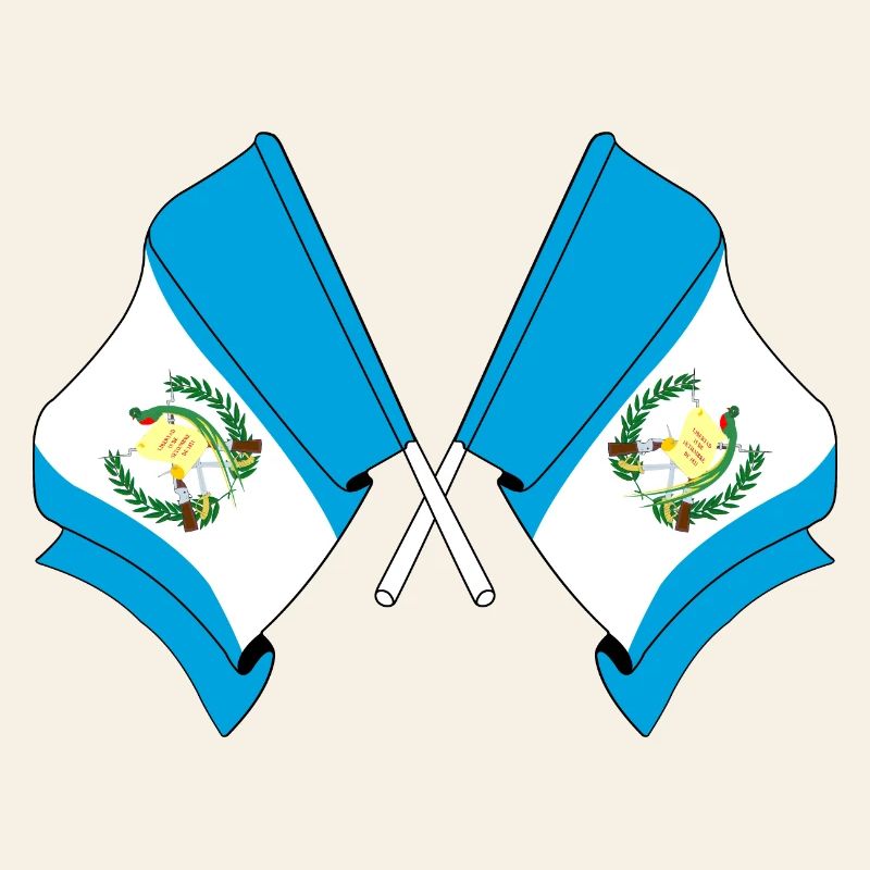 Two flags Guatemala