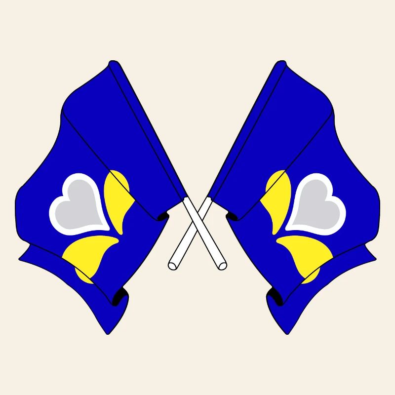 Deux drapeaux Région de Bruxelles-Capitale Belgique