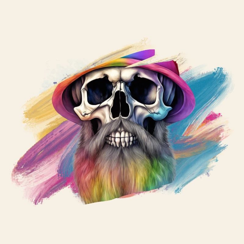 Bunte Regenbogen-Totenkopf-Designe