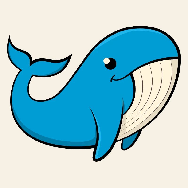 Fröhlicher Blauwal