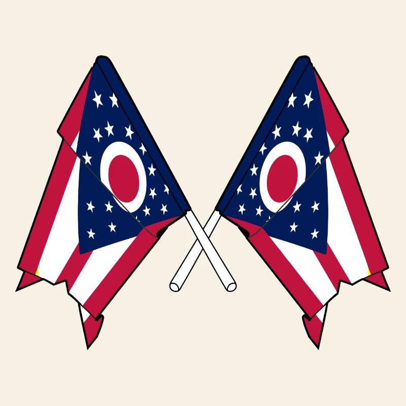 Two Flags Crossed Ohio