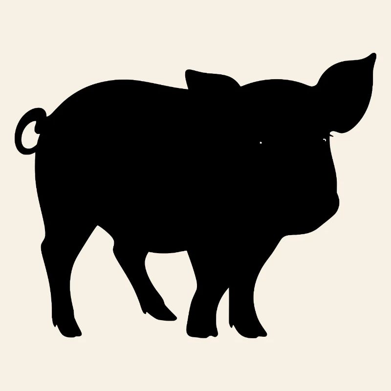 Cute Pig Silhouette