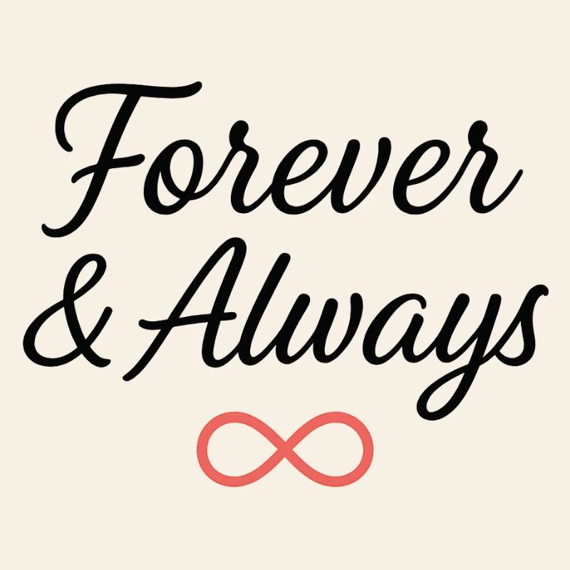 Eternal Infinity Symbol Typography Design