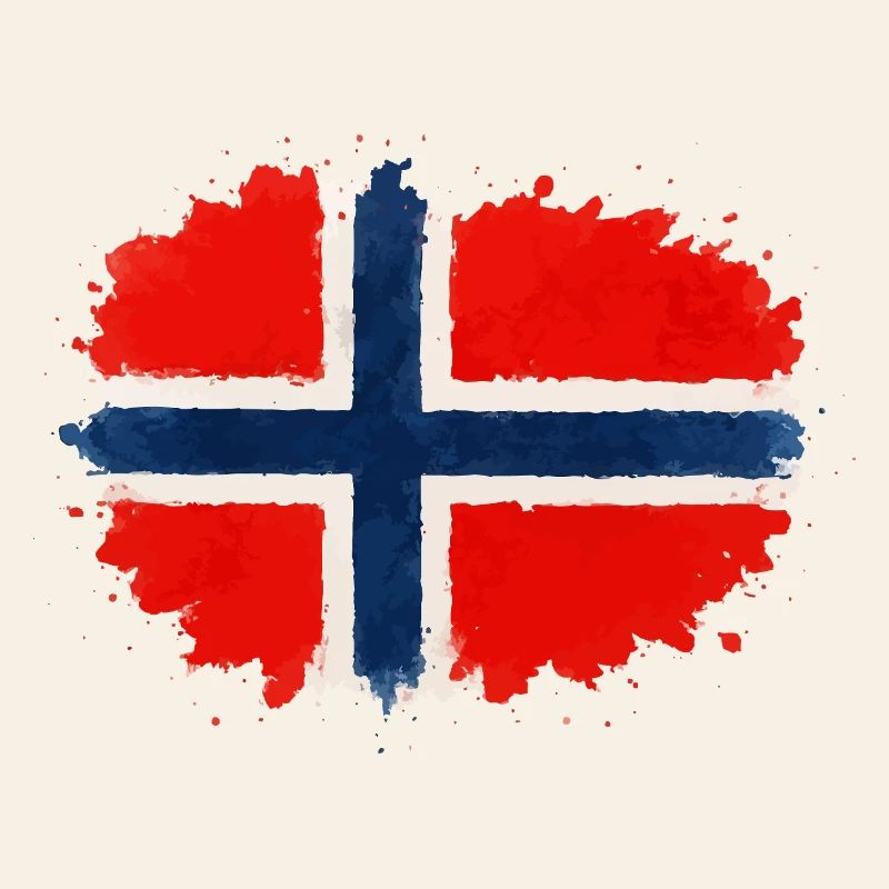 Blobs de drapeau de la Norvège