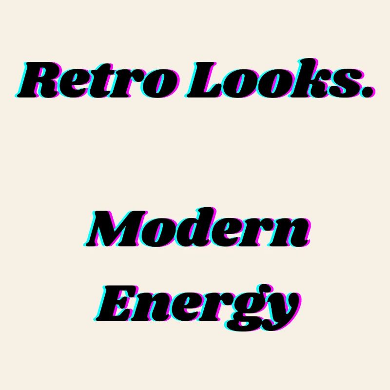 Retro Neon Glitch Typography Design
