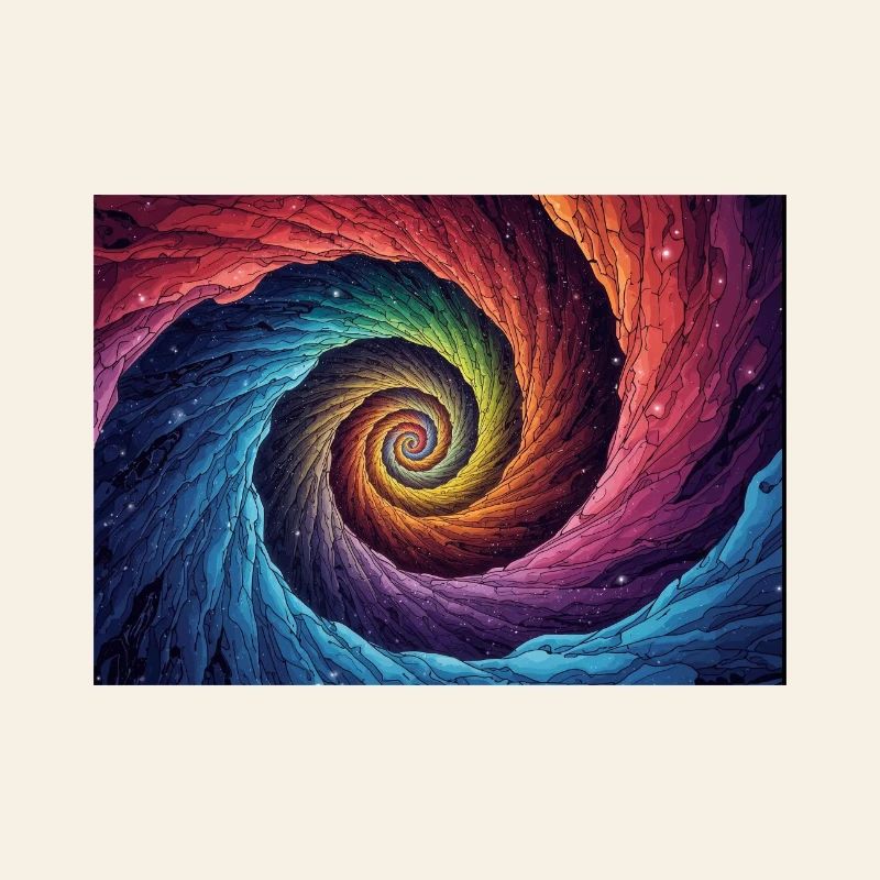 Colorful Galactic Vortex