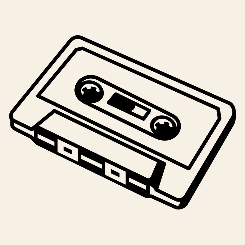 Cassette rétro – Conception musicale de mixtape old school