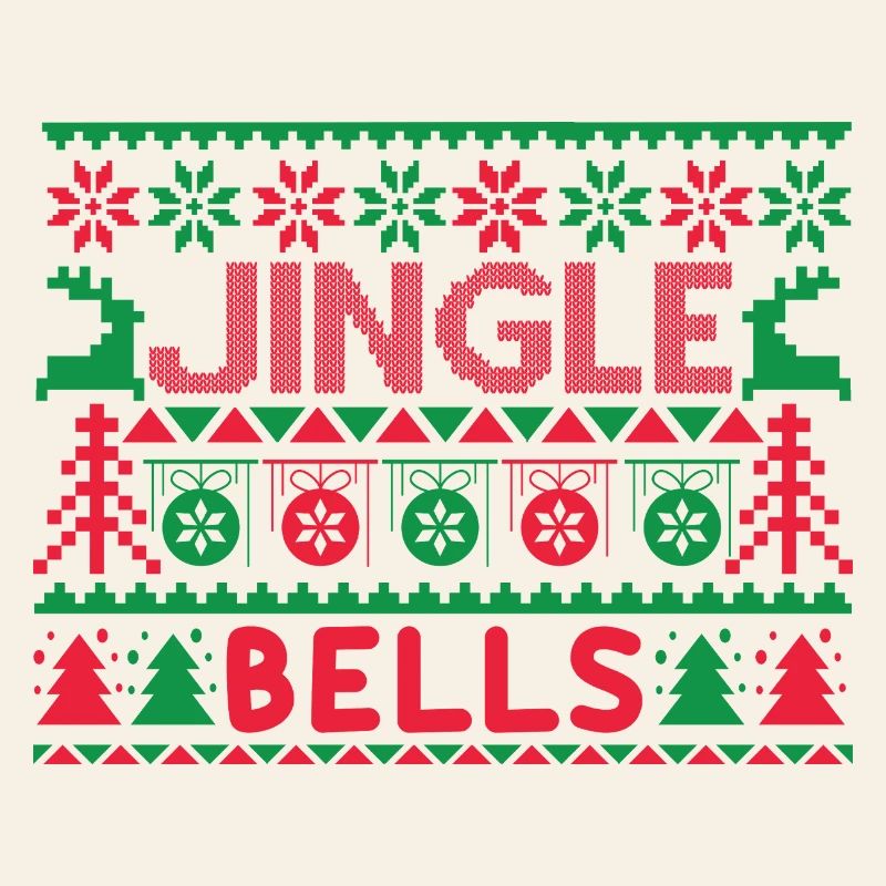 Hässlicher Pullover – Jingle Bells Strickmuster
